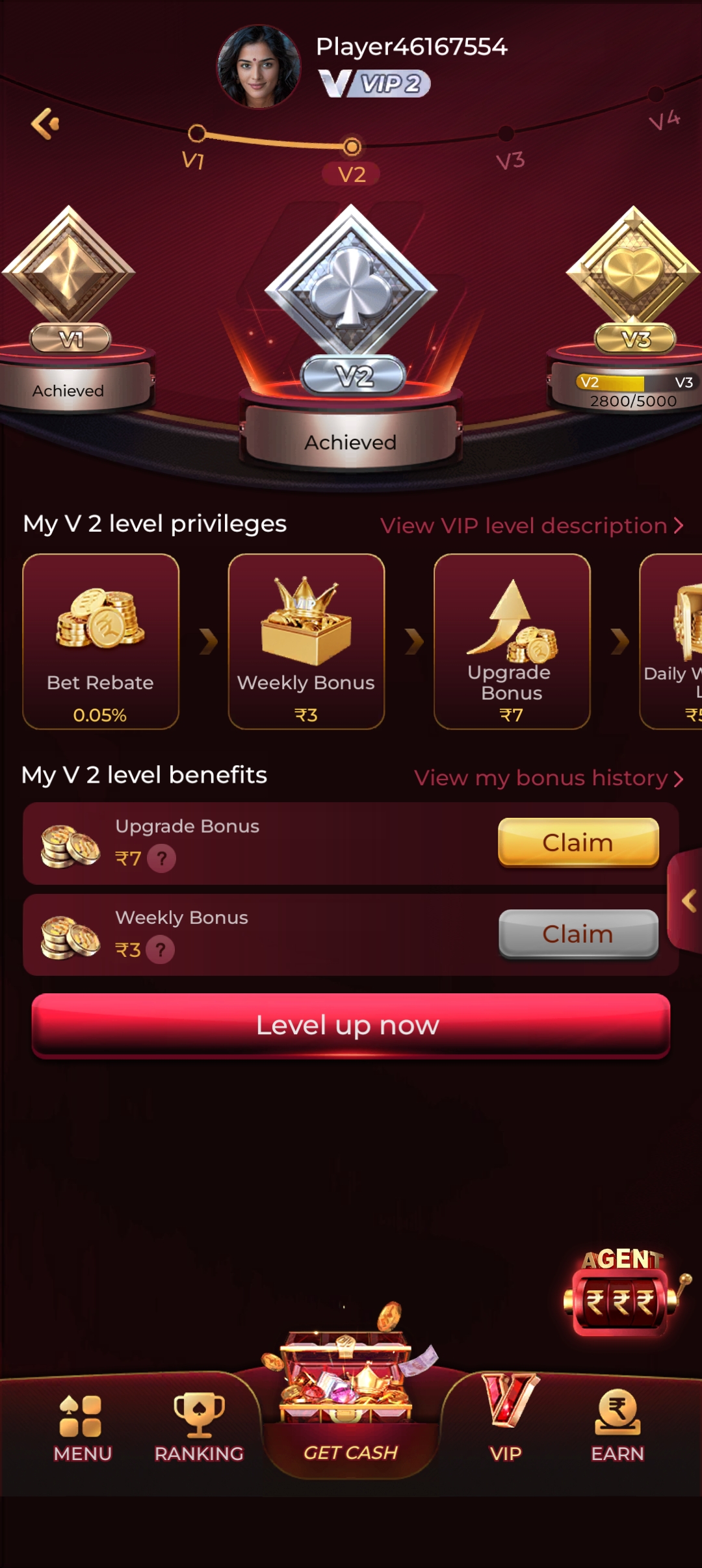 RS9 Game VIP levels screenshot